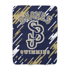 Swimming SJB Camo 3 Cozy Sherpa Fleece Blanket
